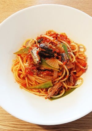 いわしのトマトパスタ-レシピのメイン写真