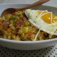 カレールウdeカレー炒飯★目玉焼のせ