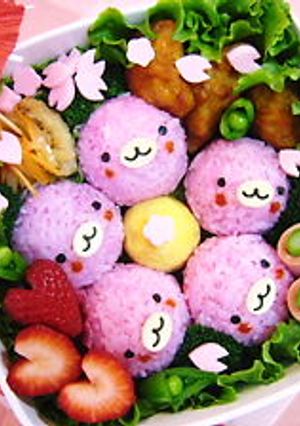 さくらゴマのお花見弁当(キャラ弁)-レシピのメイン写真