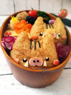 干支弁☆いなり寿司deイノシシ/うりぼう-レシピのメイン写真
