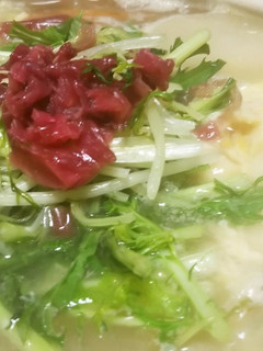 鳥と卵の親子で梅うどんすき-レシピのメイン写真