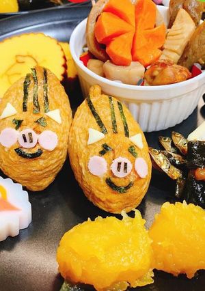 いなり★お正月★いのしし★弁当★キャラ弁-レシピのメイン写真