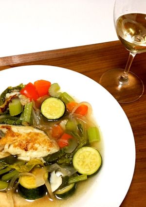 鱈と野菜の白ワインスープ-レシピのメイン写真
