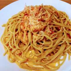 A picture of 激ウマ♡かにとトマトのクリームパスタ.