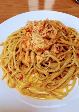 激ウマ♡かにとトマトのクリームパスタ-レシピのメイン写真