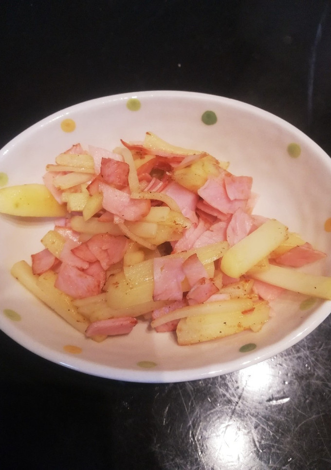 ジャガイモとハム、玉ねぎの炒め物^^*-レシピのメイン写真