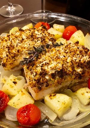 豚バラブロックの低温調理 香草パン粉焼き-レシピのメイン写真