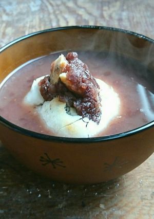饅頭屋さんの粒あん丸餅入りぜんざい-レシピのメイン写真