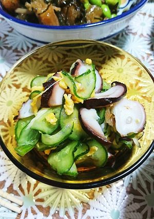 蛸ときゅうりと玉子の酢の物(母の味②)-レシピのメイン写真