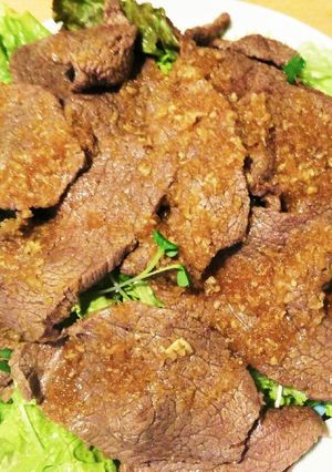 ビールに合う！野菜たっぷり焼き肉サラダ-レシピのメイン写真