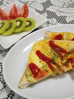 キャベ玉トースト-レシピのメイン写真