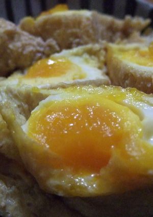 半熟卵茶巾煮-レシピのメイン写真