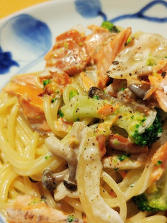 コク旨!鮭とブロッコリーのクリームパスタ-レシピのメイン写真