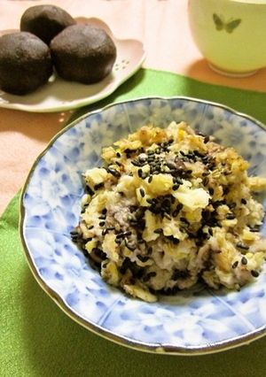 雑穀入りオートミールごはん＆おはぎ-レシピのメイン写真