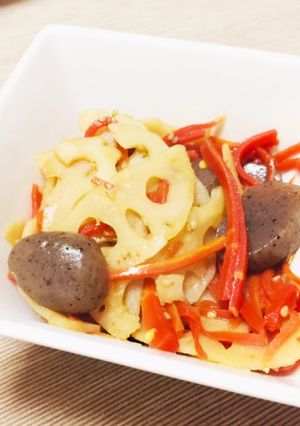 旨辛カンタン♪はすとにんじんのきんぴら-レシピのメイン写真