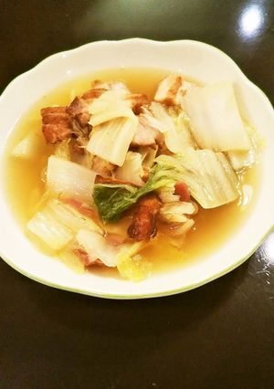 余った白菜とベーコンDE具だくさんスープ-レシピのメイン写真