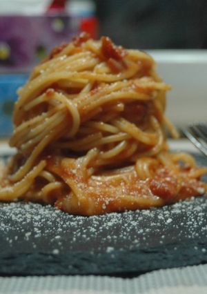 お餅とモッツァレラのトマトパスタ-レシピのメイン写真