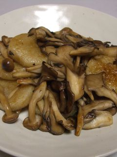 キノコと長芋の麺つゆバター炒め-レシピのメイン写真