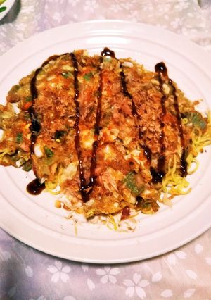 材料少なめ★簡単ピリ辛お好み焼き-レシピのメイン写真