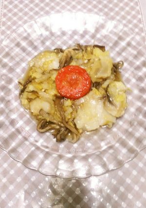 舞茸香る♪お餅と白菜のバター風味-レシピのメイン写真