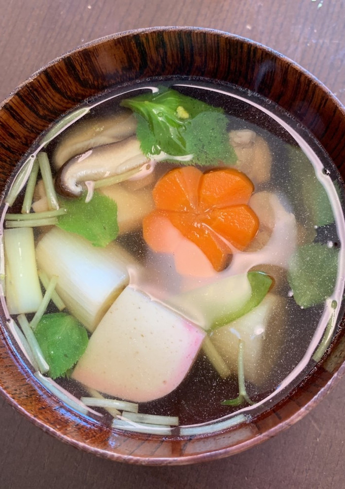 柚子皮が香るお吸いもの【雑煮としても】-レシピのメイン写真