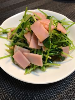 簡単豆苗とハムのおひたし-レシピのメイン写真