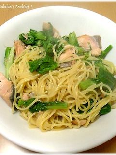 春のパスタ☆菜の花と鮭の和風パスタ-レシピのメイン写真