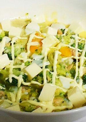 半熟卵とブロッコリーのツナマヨ和え-レシピのメイン写真