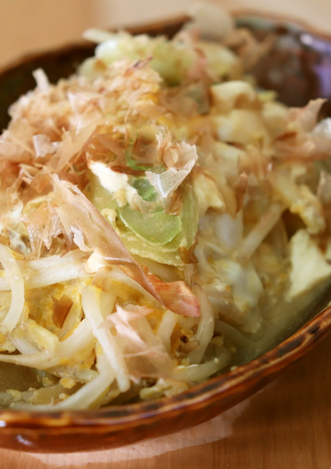 簡単♪美味♪豆腐もやし長ねぎの卵とじ-レシピのメイン写真