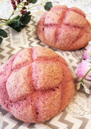 30分で完成！？不思議パンの苺メロンパン-レシピのメイン写真