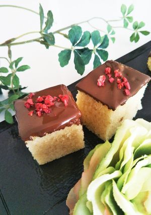 チョコがけスクエアケーキ（卵なし）-レシピのメイン写真