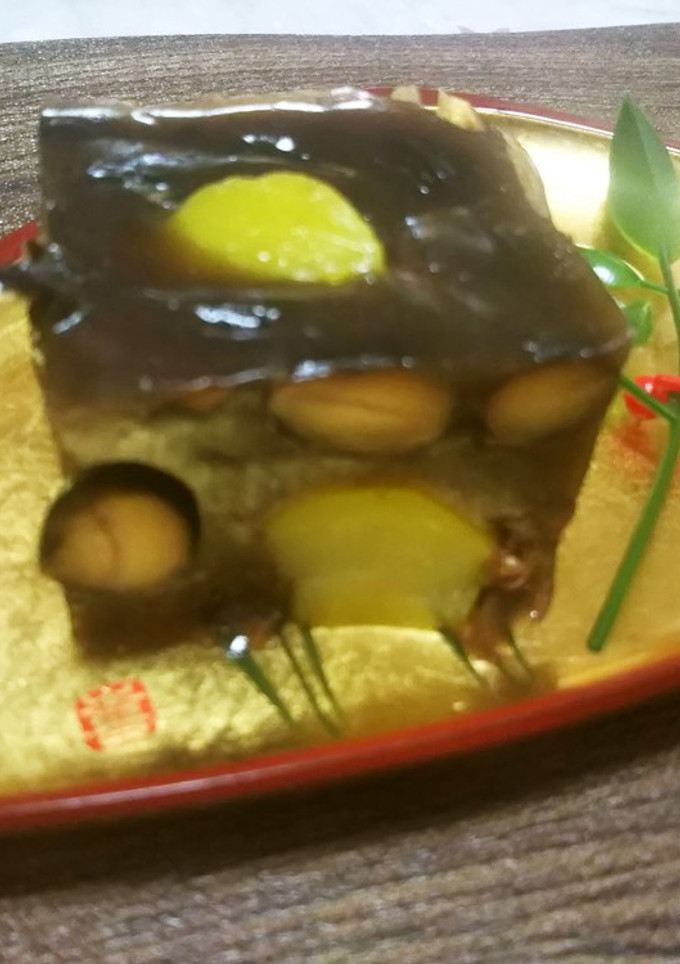 黒豆と栗で羊羹-レシピのメイン写真
