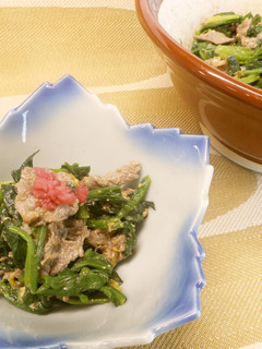 めっけもん♪ほうれん草と牛肉の味噌和え-レシピのメイン写真