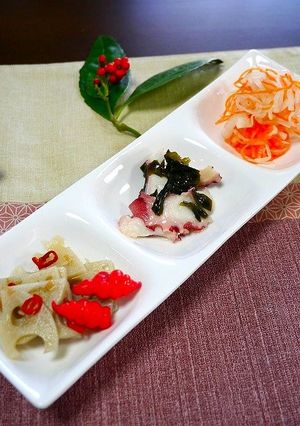 簡単お節！酢の物三種盛り-レシピのメイン写真