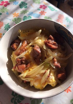 焼き鳥缶で親子丼-レシピのメイン写真