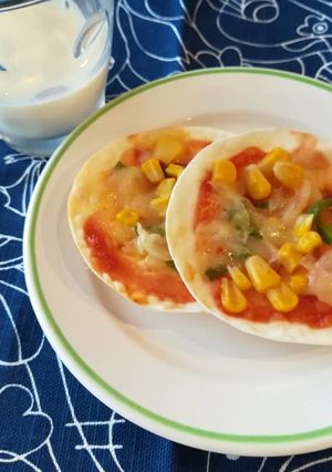 保育園おやつ★餃子パリパリピザ-レシピのメイン写真