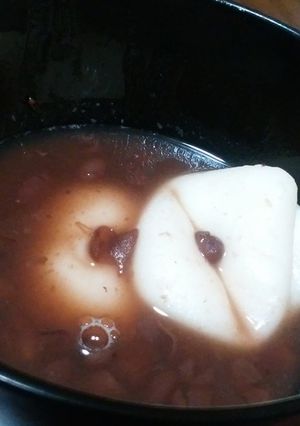 ゆであずき缶で簡単ぜんざい-レシピのメイン写真