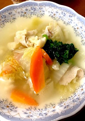 入れて煮込むだけ、豚バラで野菜スープ♪-レシピのメイン写真