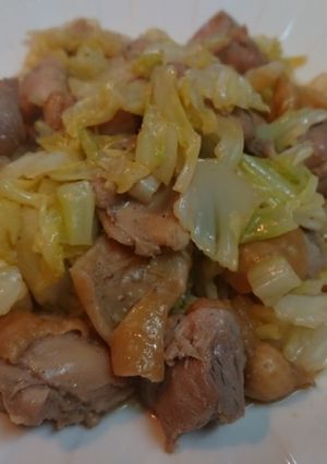 鶏ももの山椒漬けとキャベツの蒸し焼き-レシピのメイン写真