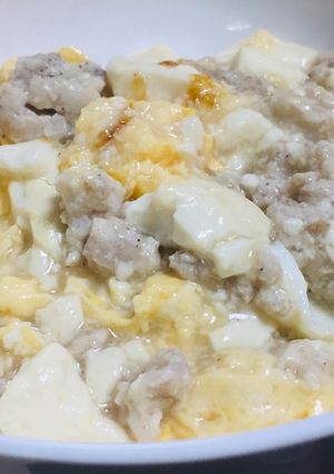 ヘルシー☆豆腐×鶏ひき肉×たまごあん風-レシピのメイン写真