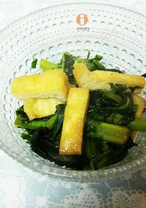 栄養たっぷり♪大根の葉と油揚げの炒め物-レシピのメイン写真