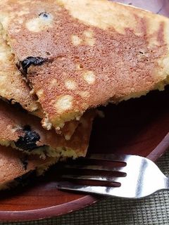 正月リメイク!和風!黒豆ホットケーキ!-レシピのメイン写真