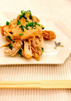 ☆鶏胸肉とお揚げのポン酢白和え-レシピのメイン写真