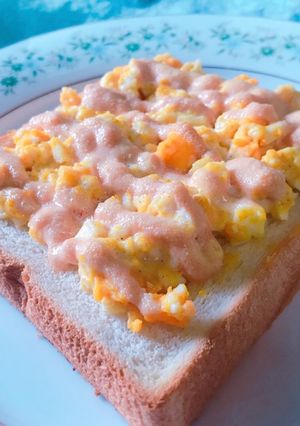 朝食に！明太マヨの卵トースト-レシピのメイン写真