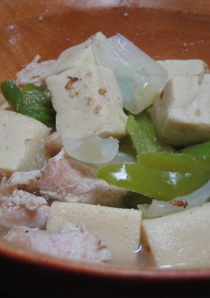 とりガラ×ごまDE高野豆腐の煮付け♪-レシピのメイン写真