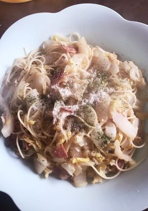 お腹いっぱい食べられる白菜のパスタ-レシピのメイン写真