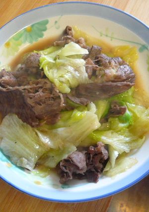 めっちゃ簡単　レタスと牛肉の炒め物-レシピのメイン写真