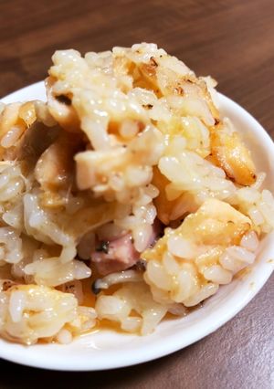 サーモンハラスチーズリゾット-レシピのメイン写真
