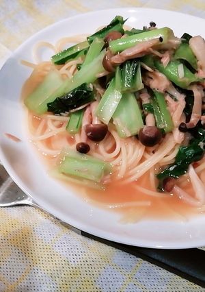 【甘えび醤油】エビ香る和風スープパスタ-レシピのメイン写真