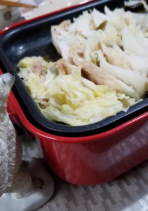 豚肉と白菜の重ね蒸し ホットプレートで-レシピのメイン写真